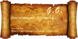 Gerstmayer Olimpia névjegykártya